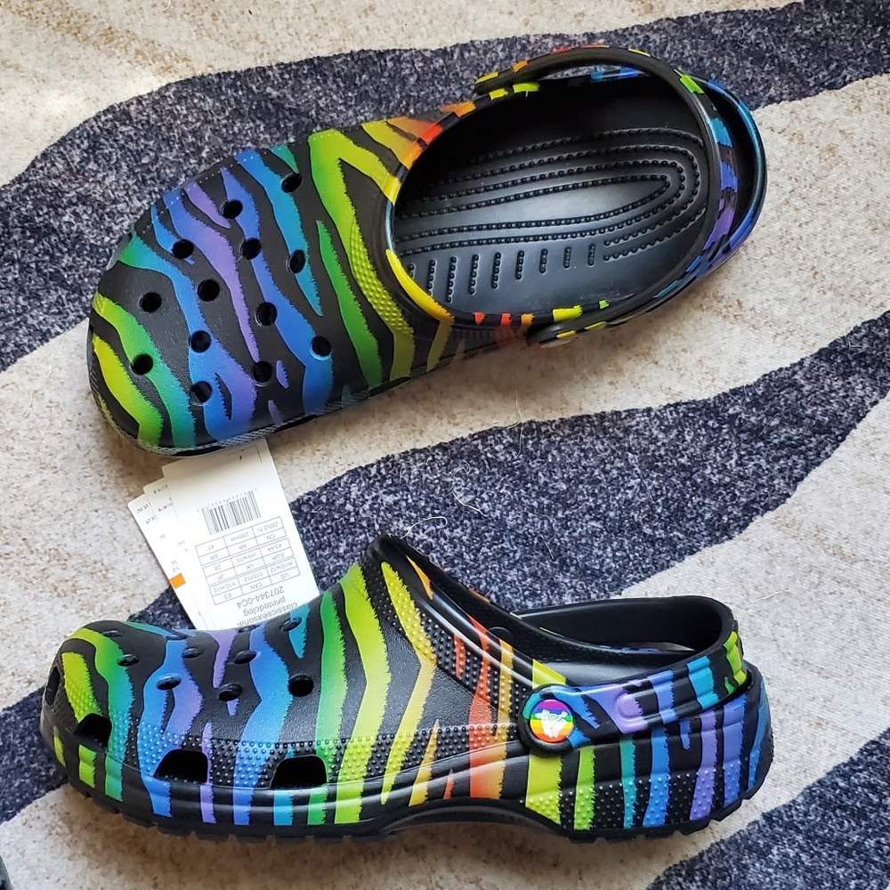 Rainbow Crocs BRAND NEW WITH TAGS